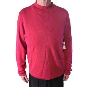 NWT Sag Harbor Fuzzy Knit Sweater XL Hot Pink Magenta Soft Cozy Cottagecore
